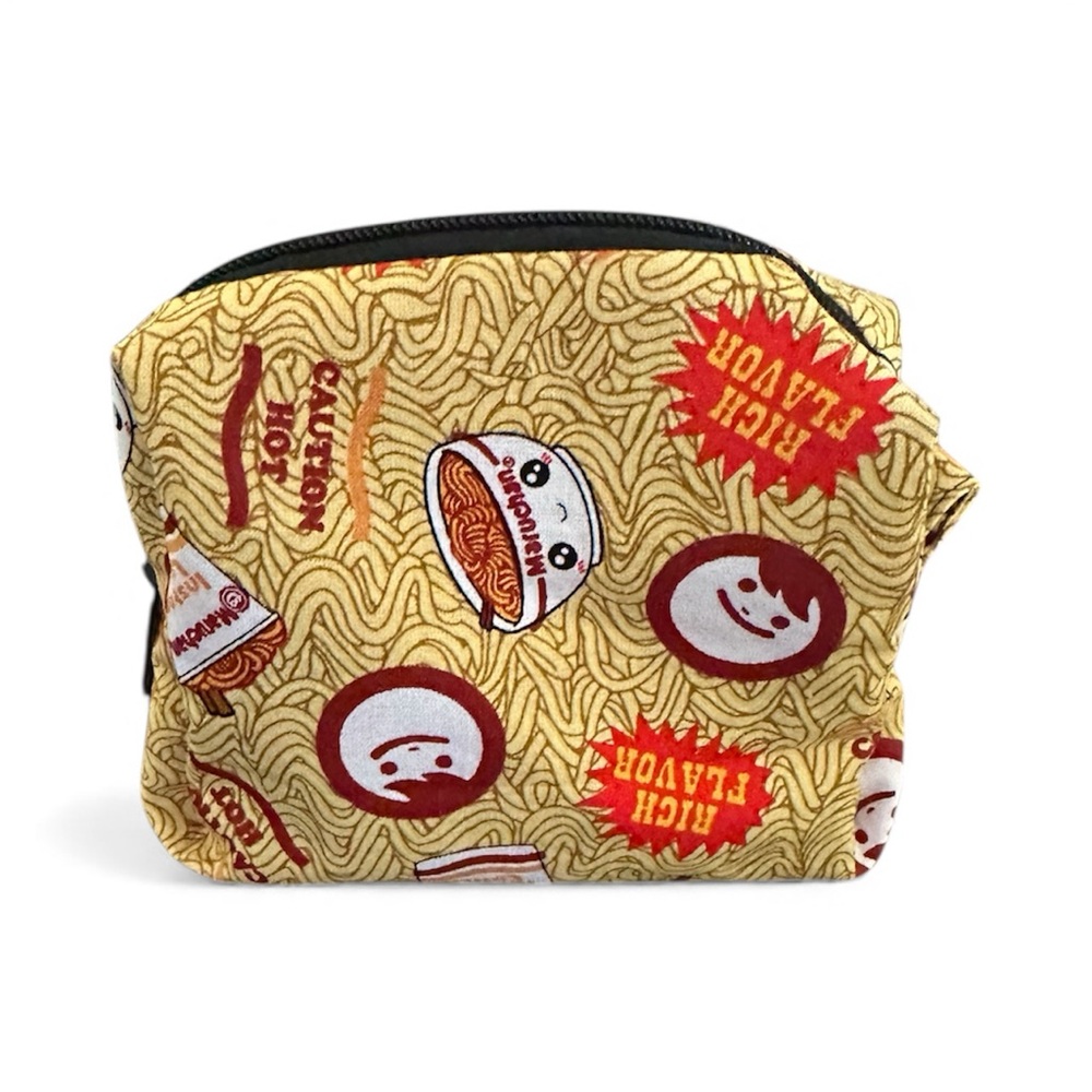 Ramen Print Pouch - Yellow